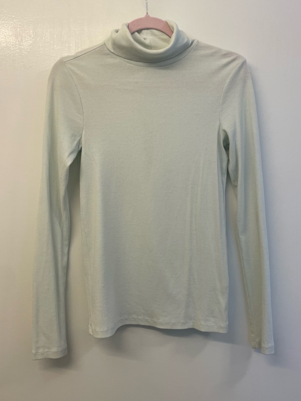 bp Long-Sleeve Pale Mint Turtleneck Top